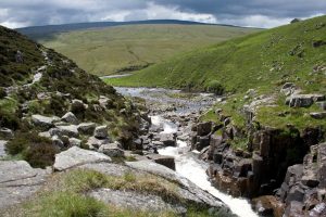A stock photo of Cauldron Snout- view from the top of the water fall, Teesdale
